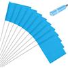 M METERXITY 10 Bandierine Segnale Impermeabili da Giardino, 15x5.1x4 Pollici per Prato/Giardino/Irrigazione/Paesaggio/Irrigatore/Rilievo/Add. Cani/Fai da Te [Blu]
