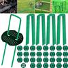 ZLPBAO Set di 110 Picchetti da Giardino, Picchetti Telo Pacciamatura, a U in Acciaio per Reti Recinzioni Erba, Picchetti Telo Pacciamatura 80 unità, 30 Rondelle, Ø 3 mm