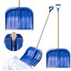 KADAX Pala da neve Kadax con manico ergonomico, larghezza delle foglie: 49 cm, foglia di plastica, cambio della neve, pala di neve ideale per piccole e grandi quantitŕ di neve, (stelo in alluminio, blu)