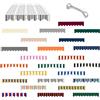 Generico Tenda da Sole Retrattile Mantovana Frontale in Tela Resistente ai Raggi UV con Bordo Smerlato, Ideale per Patio e Terrazze - Copertura Parasole Esterna in Poliestere(White Stripe,L380cmxH20cm)