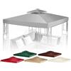 Flexzion Copertura di ricambio per gazebo, 3,6 m x 3,6 m, copertura a doppio livello con UV30+, resistente allo sporco, impermeabile, per esterni, ombrellone, giardino, patio, padiglione (grigio)