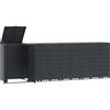 vidaXL Copribidone con Ruote 5 Bidoni Antracite 345x79x117cm Acciaio