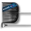 KADAX Pala da neve Kadax con una maniglia ergonomica, foglia di plastica, cambio di neve, pala di neve ideale per piccole e grandi quantità di neve, rimozione della neve, stalla (stelo in alluminio, nero)