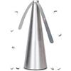 UQTUKO scaccia Mosche da Tavolo, Portatile Repellente per Mosche Repellente Mosche da Tavolo con Interruttore Anti Mosche da Esterno Fan Pieghevole e Sospendibile per Outdoor Indoor, Argenteo