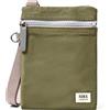 Roka London Roka Chelsea - Piccola borsa a tracolla per telefono da donna e uomo, con tasche multiple, cerniera spessa, tracolla regolabile per telefoni cellulari, portafogli, carte