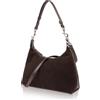 MoreFarther Borsa a Tracolla in Suede e Vera Pelle, Doppio Lato con Tracolla Regolabile (come Borsa a Spalla), Elegante per Tutti i Giorni, Shopping e Viaggio