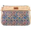Generisch Borsa a tracolla colorata mondo borsa a tracolla borsa a tracolla donna piccola colorata glitter in sughero vegano moderna elegante estate in Portogallo, multicolore, beige, blu