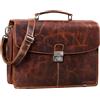 STILORD "Miguel" Classica Cartella Ventiquattrore in Pelle Uomo Nera Borsa Portadocumenti Elegante Chiusura Lucchetto per PC 15,6 Pollici Colore:nero