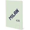 MILAN® Quaderno A6 incollato, 48 fogli bianchi da 95 g/m², collezione 430 since 1918, verde