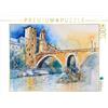 CALVENDO aquafunck - Puzzle Ponte a Trastevere, Roma, Italia, 1000 pezzi, dimensioni 64 x 48 cm
