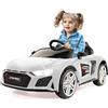 Jamara 460914 -Ride-on Audi R8 Bianco 18V Versione Einhell - Licenza Ufficiale, Suoni, Musica, Luci, 2 Ruote Motrici, Sistema di Batterie con Cambio Rapido