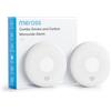 Meross Rivelatore Fumo e Monossido di Carbonio Bundle, 2 Pezzi | Con Batteria da 10 Anni, Pulsante di Test, Allarme Antincendio, Conforme agli Standard EN14604 e EN50291