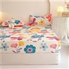 Surwin Lenzuolo con Angoli Matrimoniale, Lenzuolo sotto Elasticizzato profondità 20 cm, Lenzuolo con Angoli Singolo in Microfibra, Lenzuola Resistente allo Sbiadimento (200x220cm,Fiori Colorati)