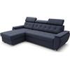 Robin Inspire Tosaro Divano Angolare Letto A L Blu marino Aston | Divano letto angolare 240x165 cm con contenitore, montaggio universale, tessuto Aston, funzione letto