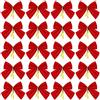 Aurora Store 144 x Mini Papillon Rosso Mis. 5 x 5,5 cm per Albero di Natale Decorazioni Archi Fiocchi per pacchi Regalo, Coccarde Fiocchetti per Albero di Natale Decorazione addobbo Natalizio