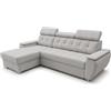 Robin Inspire Tosaro Divano Angolare Letto A L Argento Aston | Divano letto angolare 240x165 cm con contenitore, montaggio universale, tessuto Aston, funzione letto