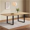 Lahoomu Tavolo da pranzo allungabile 140/180/220 x 80 cm, con tre lunghezze | Rovere | MDF | Per 6-10 persone