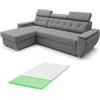Robin Inspire Tosaro Divano Angolare Letto Topper Antracite Aston | Divano letto angolare con topper, contenitore, montaggio universale, tessuto Aston, ideale soggiorno