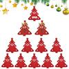 YQBFTC 12 Pezzi Portaposate in Feltro di Natale, Portaposate Albero di Natale, Segnaposto Natalizio, Coltelli Forchette Cucchiai Stoviglie per la Tavola Delle Feste Decor Natalizia