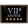 LuckyLinde VIP Lounge, targa in metallo goffrato, 30 x 20 cm, magnete da parete