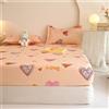 Surwin Lenzuolo con Angoli Matrimoniale, Lenzuolo sotto Elasticizzato profondità 20 cm, Lenzuolo con Angoli Singolo in Microfibra, Lenzuola Resistente allo Sbiadimento (200x220cm,Love)