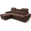 Robin Inspire Tosaro Divano Angolare Letto A L Marrone Aston | Divano letto angolare 240x165 cm con contenitore, montaggio universale, tessuto Aston, funzione letto