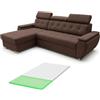 Robin Inspire Tosaro Divano Angolare Letto Topper Marrone Aston | Divano letto angolare con topper, contenitore, montaggio universale, tessuto Aston, ideale soggiorno