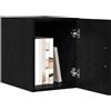 vidaXL Mobiletto a muro Rovere Nero 30 x 42.5 x 39.5 cm | Hai tanto spazio per tenere in ordine le tue cose, Un look elegante che dà vibe moderne,