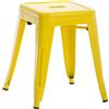 CLP Sgabello Armin I Sgabello in metallo, impilabile e facile da pulire I Sgabello impilabile, carico massimo 200 kg | Colore giallo