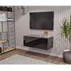 HAJDUK FURNITURE Pannello TV 90 cm Nero Lucido Mobile TV Appesa, Credenza Soggiorno, Lowboard, Mobile Porta TV Consolle Porta TV, Mobile per TV Sospeso