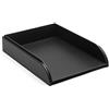 Osco BKPULT1, Faux Leather Letter Tray - Black