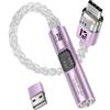 Yinyoo KBEAR - Adattatore audio DAC per cuffie da USB C a 3,5 mm, colore: rosa