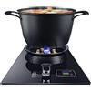 CHALKE Fornello A Gas 33 Cm, Wok A 9 cavità da 7,0 KW con Funzione di Temporizzazione, Fornello A Gas A Conversione NG/GPL, Vetro Temperato Nero, Desktop Integrato A Doppio Scopo (Size : NG)