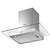 Candy CVMD600X - Cappa aspirante a parete, forma di T, larghezza 60 cm, tasti di comando, vetro in acciaio inox