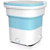 IIPOSAQQ Lavatrice pieghevole portatile per lavare biancheria intima, mini idropulitrice disidratata (colore: blu, dimensioni: 36 cm)