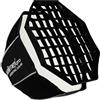 Walimex pro Essential Softbox ottagonale 60 cm, Octabox girevole a 360°, con griglia, adattatore Bowens e borsa per il trasporto, per ritratti e foto beauty