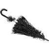 VBLKUYDPR Ombrello da sposa in pizzo di cotone, accessorio per fotografia di matrimonio, elegante baldacchino in pizzo con manico in legno, design liscio aperto e chiuso per feste nuziali (Nera)