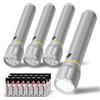 Energizer Vision - Torcia a LED ad alte prestazioni HD, con messa a fuoco digitale, resistente e luminosa, per uragani e attrezzatura da campeggio, con batterie AA incluse, confezione da 4