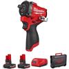 Milwaukee M12FCIWF12G3-502X - Kit avvitatore a impulsi compatto da 12 V, 12 V, 2 batterie ad alto rendimento da 5,0 Ah