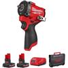 Milwaukee M12FCIWF38G3-502X - Kit avvitatore a impulsi compatto da 12 V, 3/8, 2 batterie ad alto rendimento da 5,0 Ah