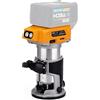 JCB Router decespugliatore senza spazzole da 18 V, unità nuda, velocità variabile e luce a LED, adattatore per vuoto incluso, pinza da 3/8 e ¼, 3 anni di garanzia
