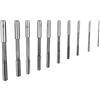 Jiawu HSS H8 Straight Shank Chucking Machine Reamer Set, 10 Misure | Alesatore in acciaio con gambo dritto, diametro 3-12 mm, per lavorazione di fori in ferro, acciaio, rame, alluminio
