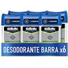 Gillette Hydra Gel Deodorante Antitraspirante Aloe da uomo, 70 ml x 6