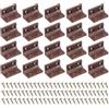 PATIKIL Confezione Da 20 Rinforzi Angolari In Plastica 38x22x22mm Marrone | Per Fissare Cassetti Scaffali Legno Telaio Armadio, Staffe A L Supporto Mensola Angolare, Con Viti