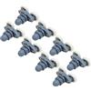 Clarmonde Set di 8 pulegge doppie per porta della doccia, diametro 20 mm, parti di ricambio per bagno (YL015,20 mm, set di 8)