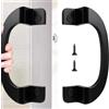 MOROBOR Maniglie per porte scorrevoli, 1 confezione in lega di alluminio per interni ed esterni, maniglia nera per porte da patio, maniglie moderne in metallo con viti per fori di montaggio destro