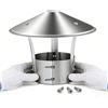 Generic Comignolo Canna Fumaria Regolabile 14 15 16 17 18cm Cappello Del Camino in Acciaio Inox 201, Tappo Rotondo Di Sfiato Copertura, per Tubo di Scarico Tutti i Tipi di Camini(14cm)