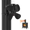UISEBRT Ventilatore per camino con 4 fogli, senza corrente, silenzioso, per camino, per stufa a legna, bruciatore a legna, canna fumaria