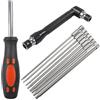 yoivkgo 8 Pezzi Inserti Lunghi per Avvitatore Kit, T8-T40 Set Cacciaviti Torx con Impugnatura e Chiave, 200 mm Cacciavite Torx, per Avvitatori e Trapani Elettrici (nero)