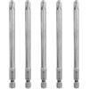 QUARKZMAN 5Pz #3 Punte Cacciavite Phillips PH3 1/4 Gambo Esagonale 4.33 (110mm) Lungo Acciaio S2 Magnetiche Inserti per Avvitatore per Cacciavite Elettrico Punte Trapano 0.236 (6mm) Asta